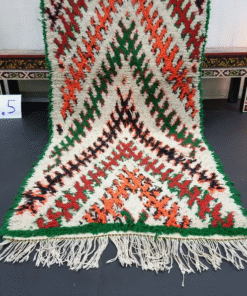 Orange And Green Vintage Rug