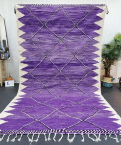 Purple and White Rug
