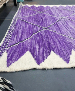Purple and White Rug