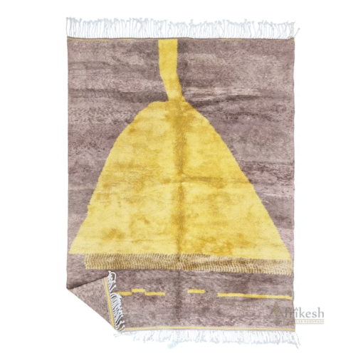 BASMA - Brown and Yellow Carpet - Mrirt Rug  7x10
