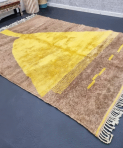 brown and yellow rug