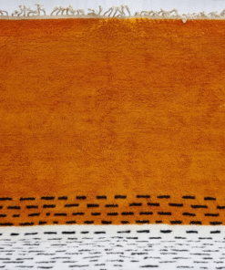 orange and white rug