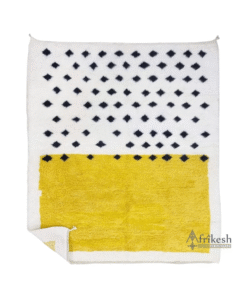 yellow and white rug