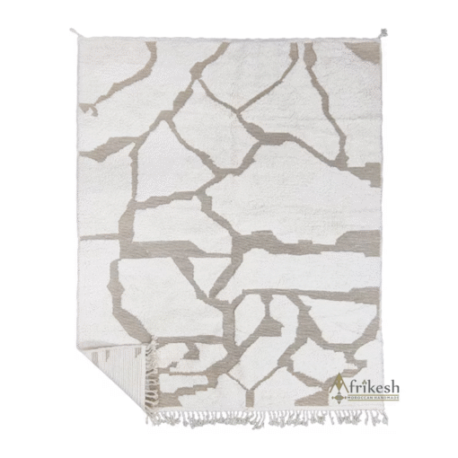 off white and tan Rug