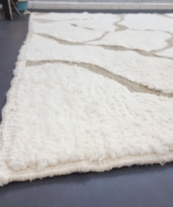 off white and tan Rug