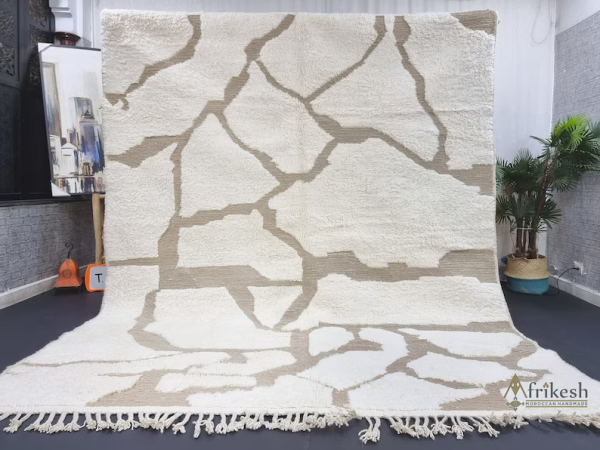 off white and tan Rug