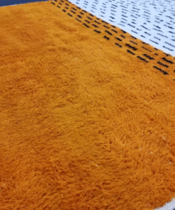 orange and white rug