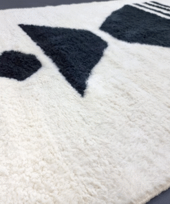 black and white rug