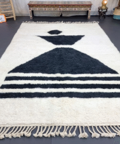 black and white rug