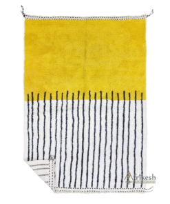 Unique Yellow and White Rug