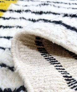 Unique Yellow and White Rug