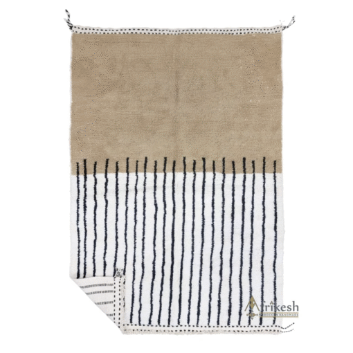 Light Brown and White Rug