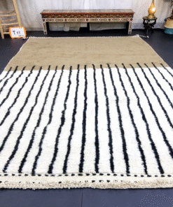 Light Brown and White Rug