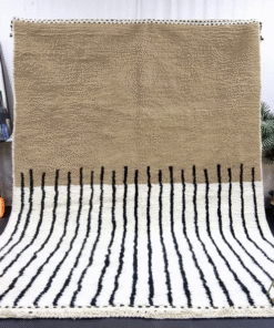 Light Brown and White Rug