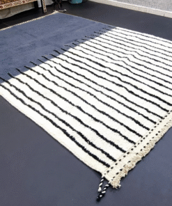 Steel Blue and White Rug