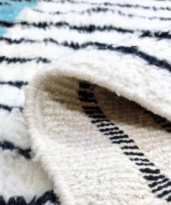 Aqua Blue and White Rug