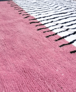 Pink and White Rug