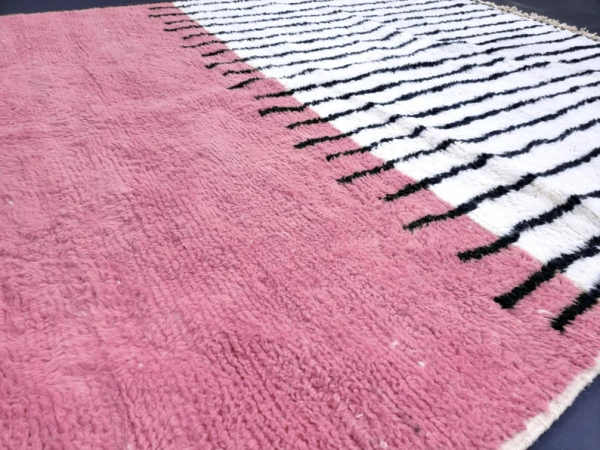 Pink and White Rug