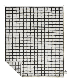 black and white rug