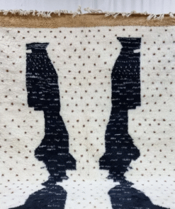 Dotted Beige and Black Rug