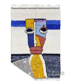 Mustard and White Rug