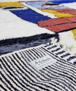 Mustard and White Rug