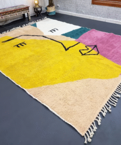 Unique Yellow and Purple Rug