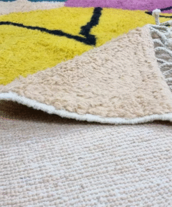 Unique Yellow and Purple Rug