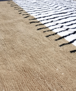 Light Brown and White Rug