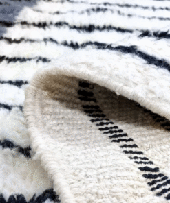 Steel Blue and White Rug