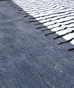 Steel Blue and White Rug