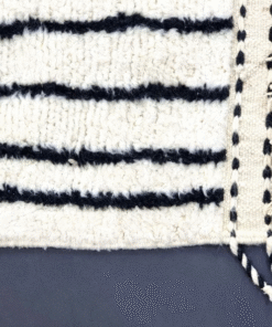 Steel Blue and White Rug