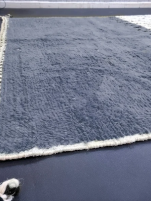 Steel Blue and White Rug