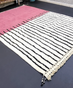 Pink and White Rug