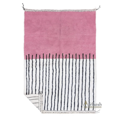Pink and White Rug