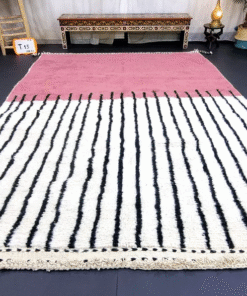 Pink and White Rug
