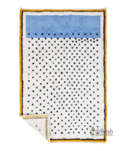 Dotted blue and yellow Rug