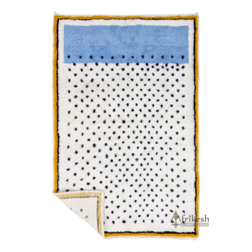 Dotted blue and yellow Rug