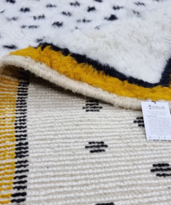 Dotted blue and yellow Rug