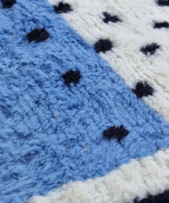 Dotted blue and yellow Rug