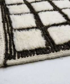 black and white rug