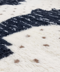 Dotted Beige and Black Rug