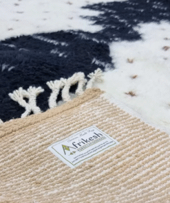 Dotted Beige and Black Rug