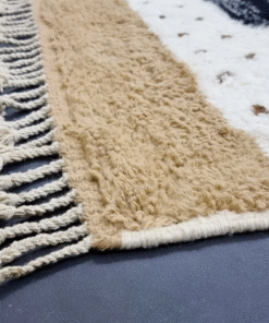 Dotted Beige and Black Rug