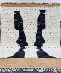 Dotted Beige and Black Rug