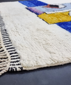 Mustard and White Rug