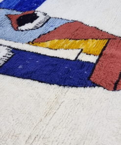 Mustard and White Rug