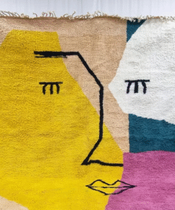 Unique Yellow and Purple Rug