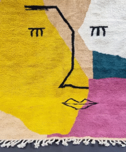 Unique Yellow and Purple Rug