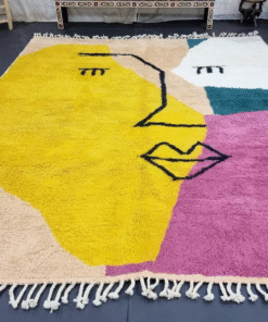Unique Yellow and Purple Rug